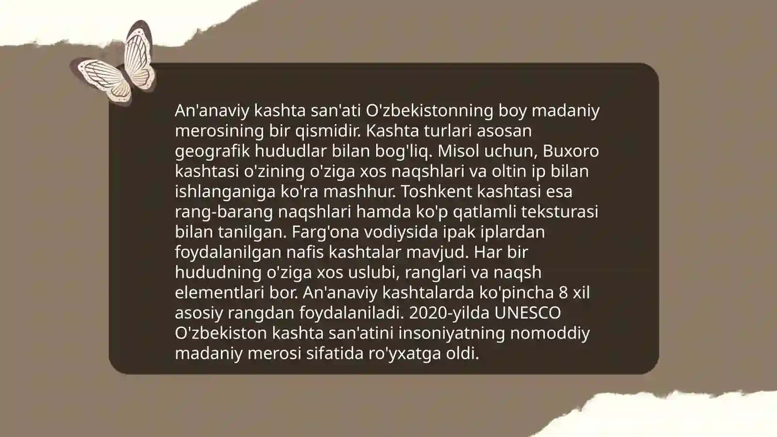 Kashtachilikni o'rganamiz 4