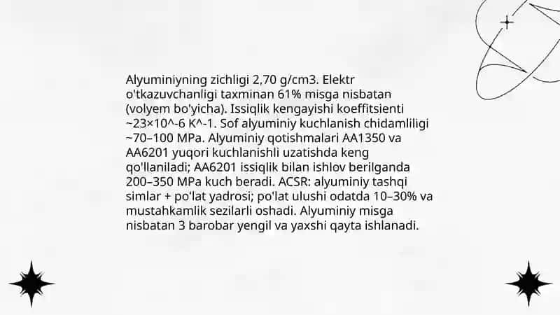 Elektir qurilmalarida turli metallar va qotishmalar 4