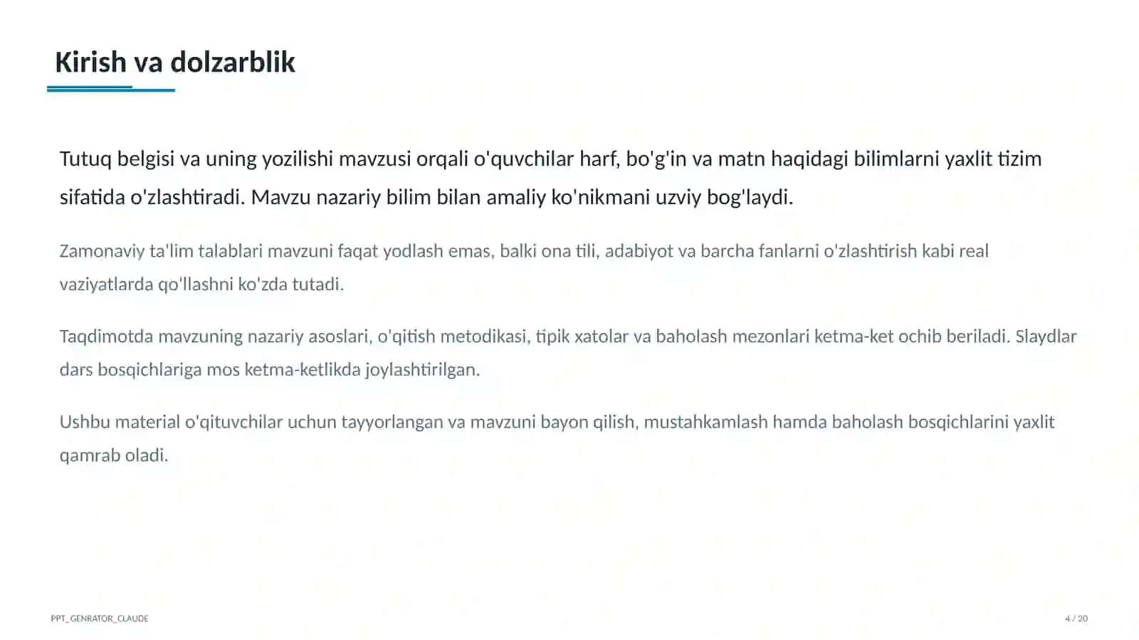 Tutuq belgisi va uning yozilishi (2-sinf) 4