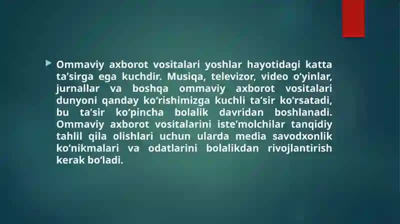 Media savodxonlik 4