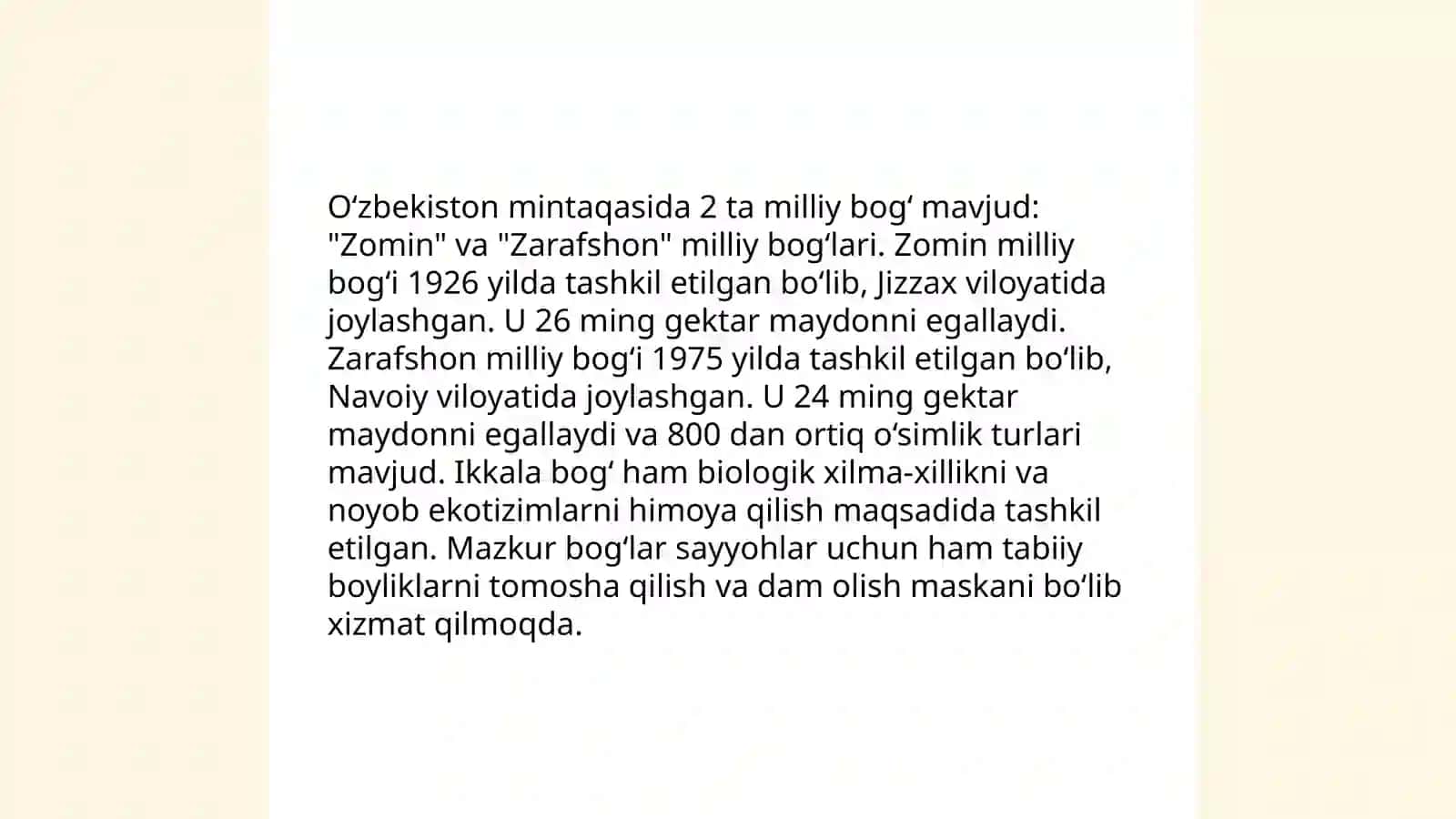 O'zbekiston Tabiati 4