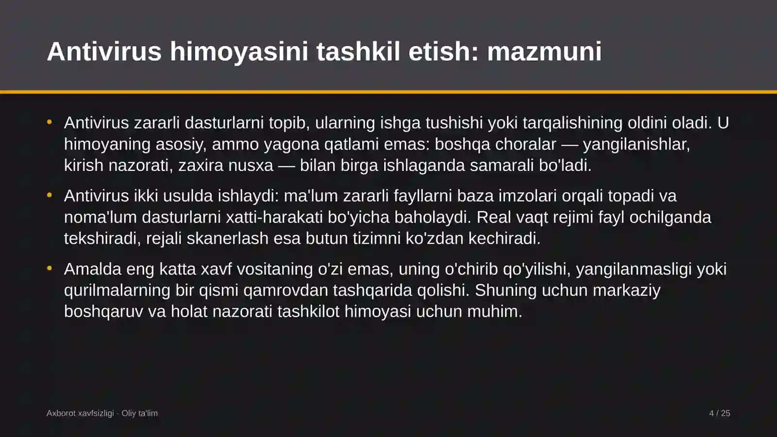 qora metallurgiyada antivirus himoyasini tashkil etish 8711 4