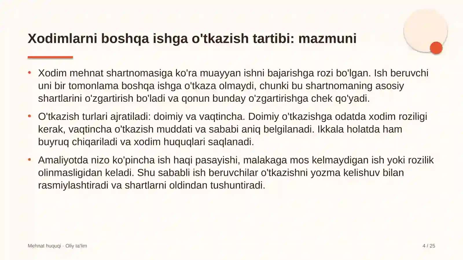 restoranlarda xodimlarni boshqa ishga o'tkazish tartibi 3741 4