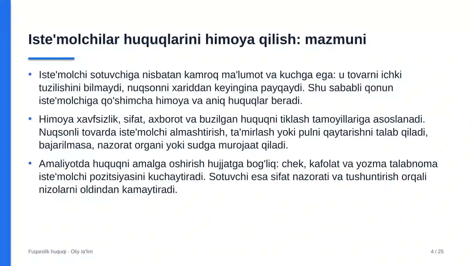 Avtomobil bozorlarida iste'molchilar huquqlarini himoya qilish 4