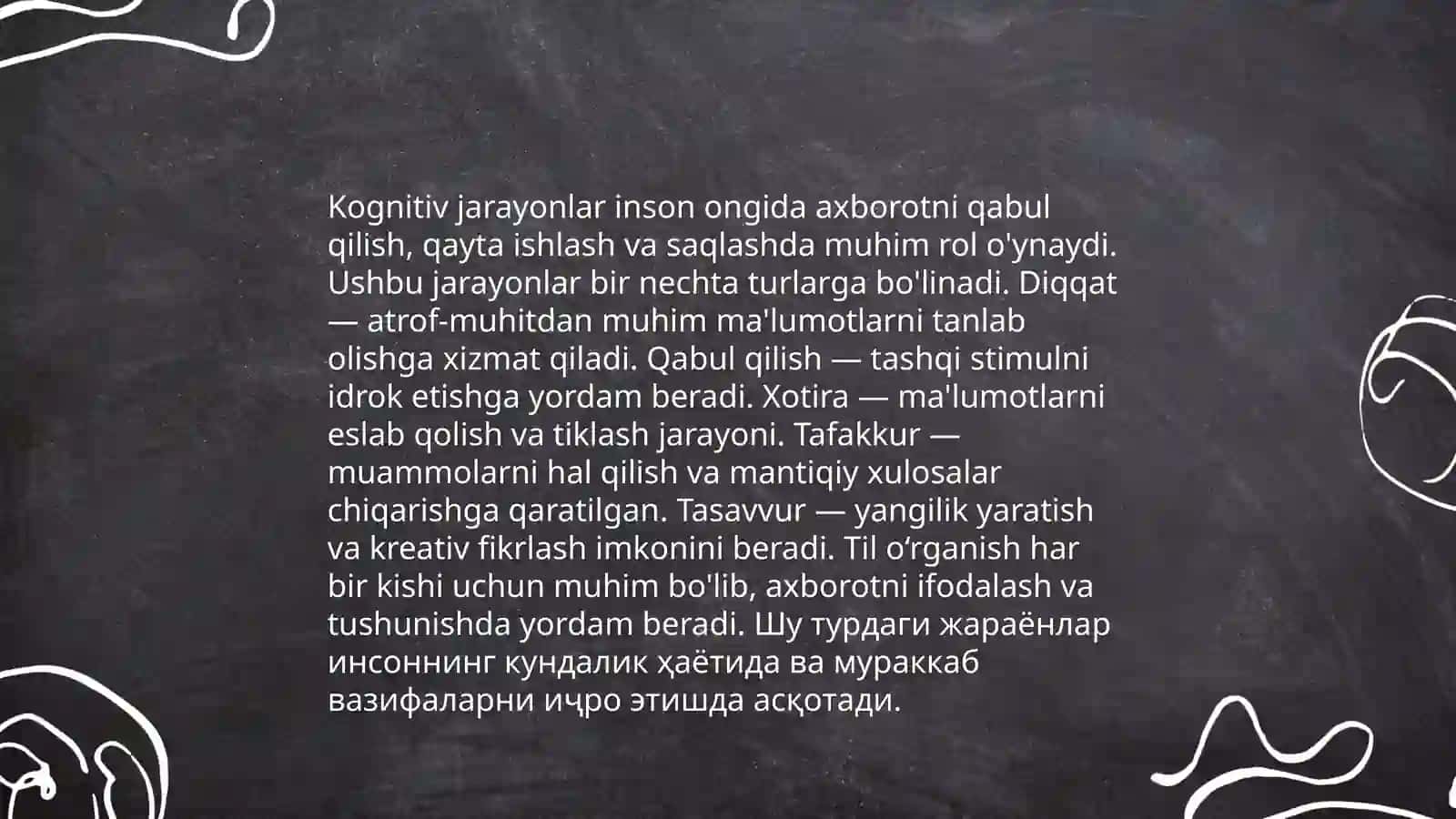 KOGNITIV FAOLIYATNING TUZILISHI, UNINGILMIY BILIMDAGI XUSUSIYATLARI. ILMIY BILIMSHAKLLARI 4