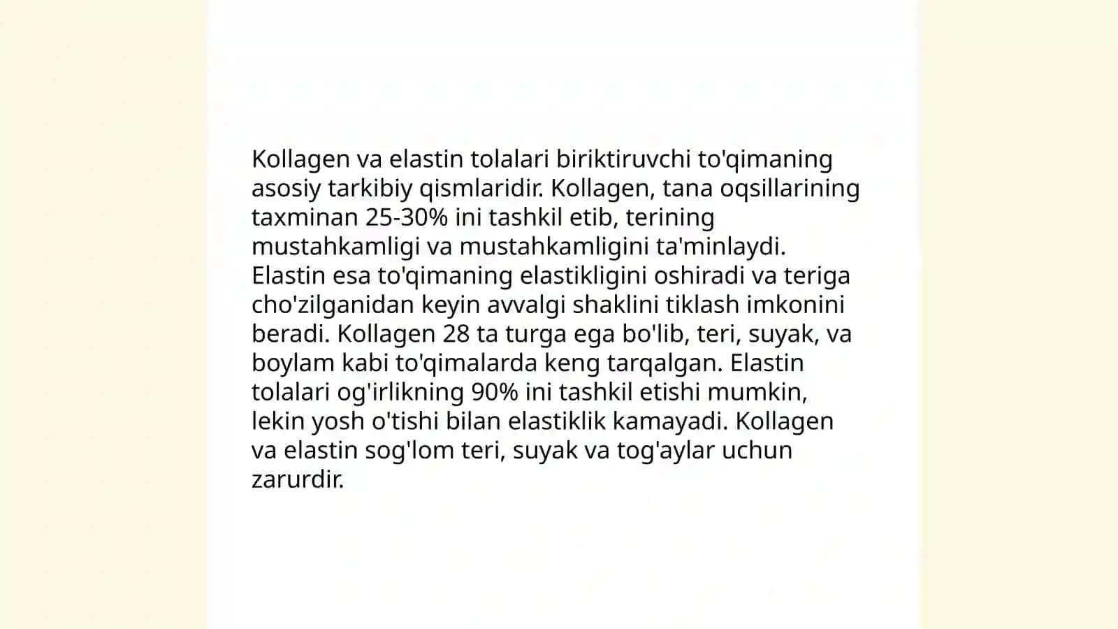 Haqiyqiy biriktiruvchi to‘qima va maxsus endoteliy to‘qimasi Abdulloyeva Oygul 4