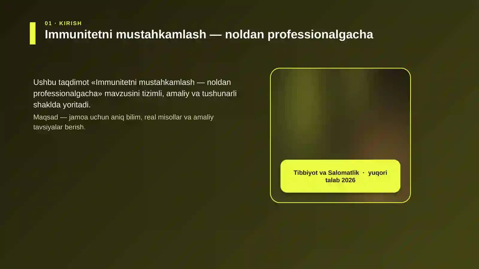 Immunitetni mustahkamlash — noldan professionalgacha 4