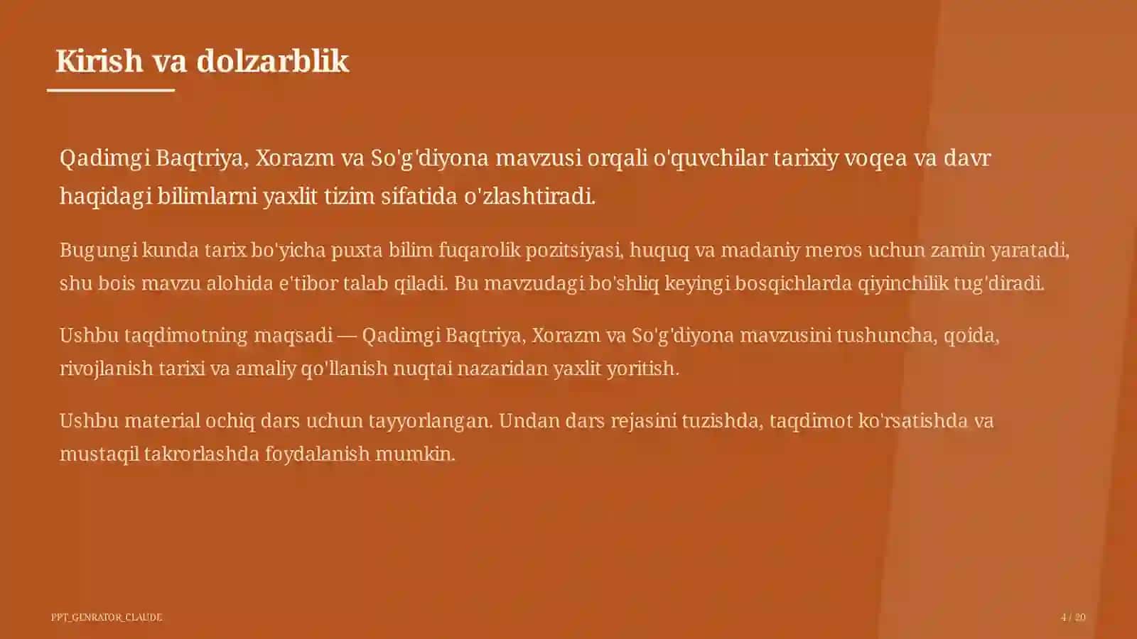 Qadimgi Baqtriya, Xorazm va So'g'diyona (6-sinf) 4