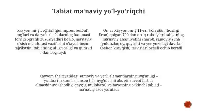 Umar Hayyom ruboiylarida ruhiy tarbiya masalasi 4