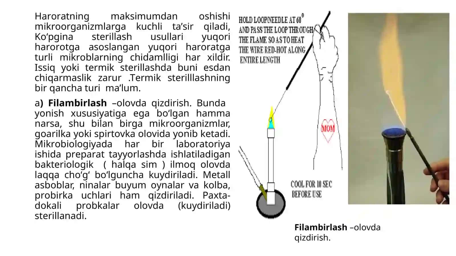Sterillash usullari. Sovuq va issiq sterillash. 4