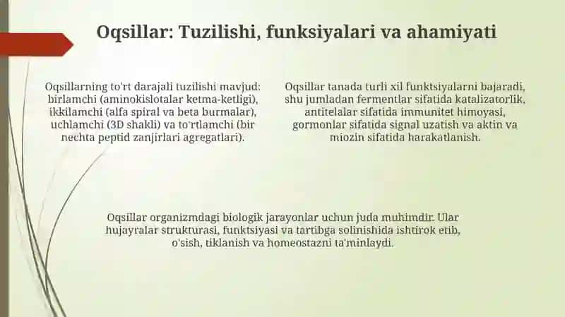 Hayotning Molekulyar asoslar 4