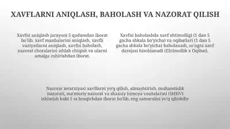 Xavfsizlik texnikasi 4