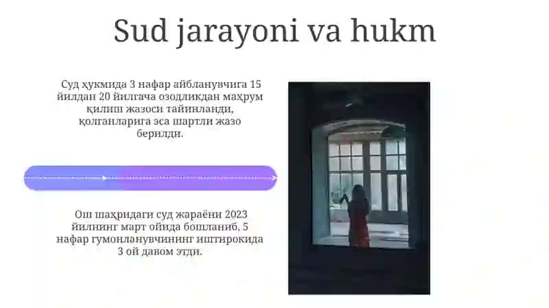 Oshkora qotillik ishi: Voqea tafsilotlari 4