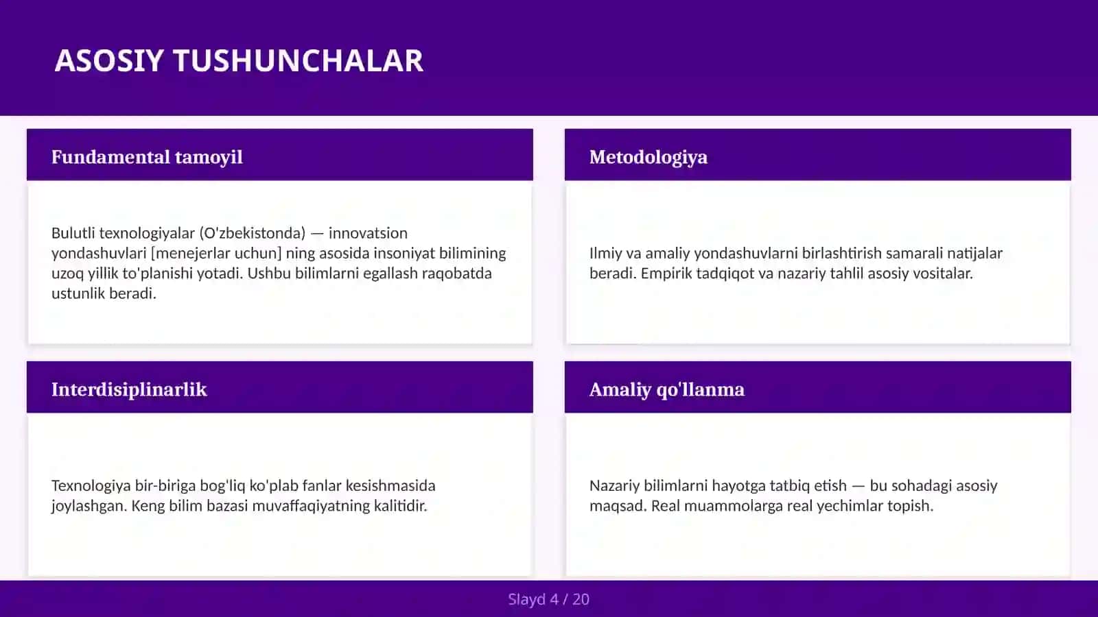 Bulutli texnologiyalar (O'zbekistonda) — innovatsion yondashuvlari [menejerlar uchun] 4