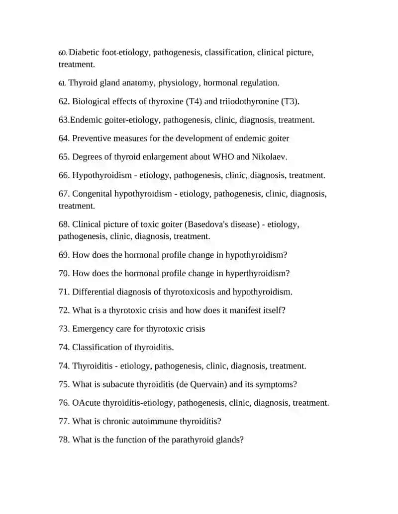 Endocrinology Exam Questions 4