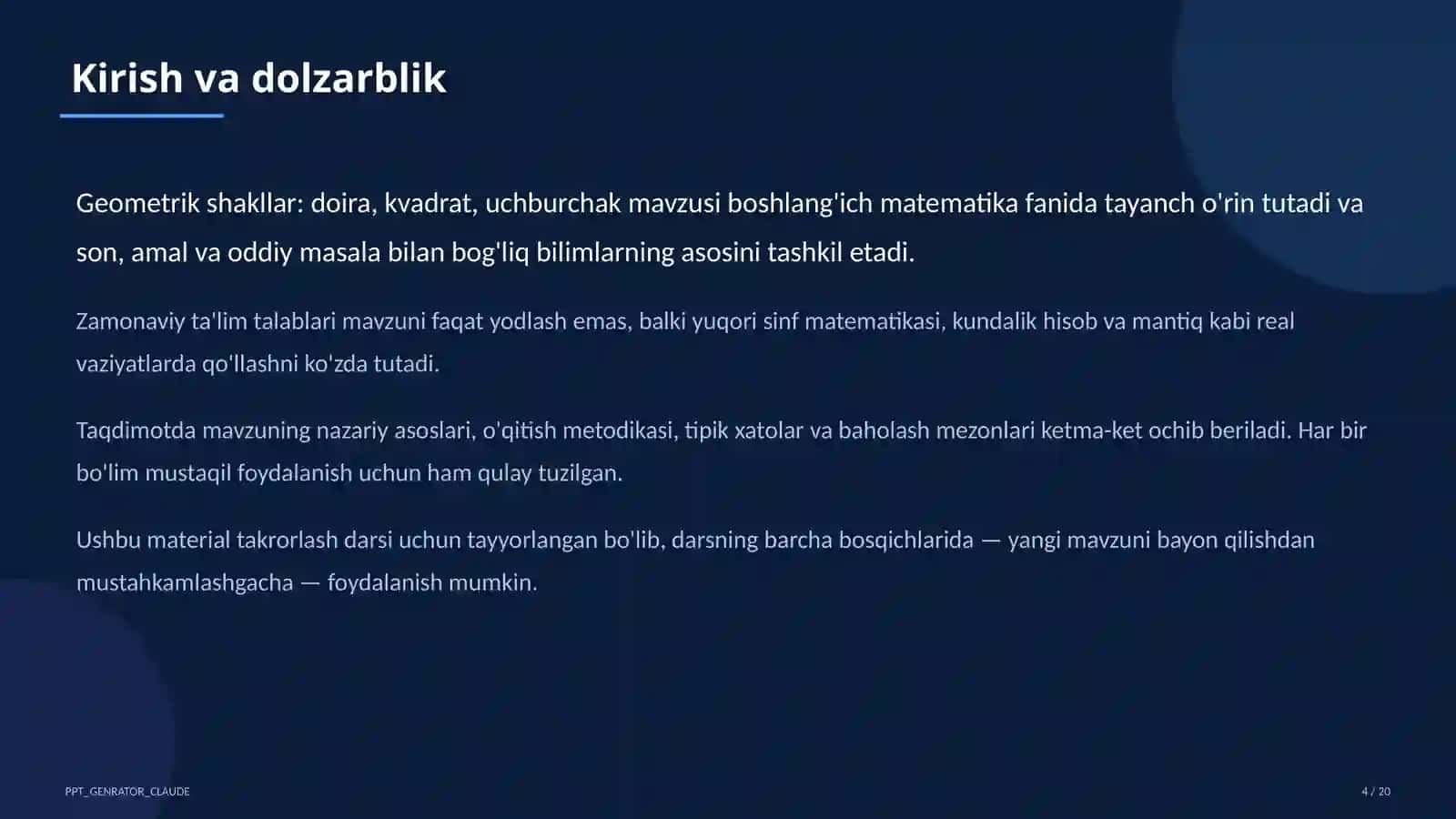 Geometrik shakllar: doira, kvadrat, uchburchak (1-sinf) 4