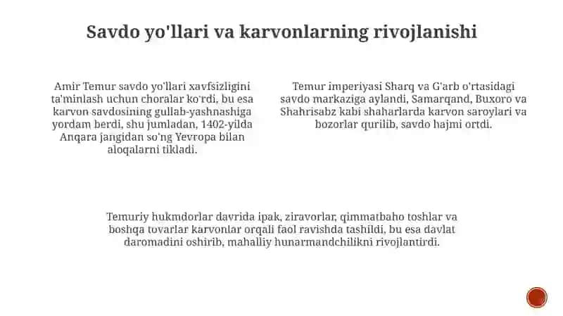 Amir Temur davridagi iqtisodiy qarashlar 4