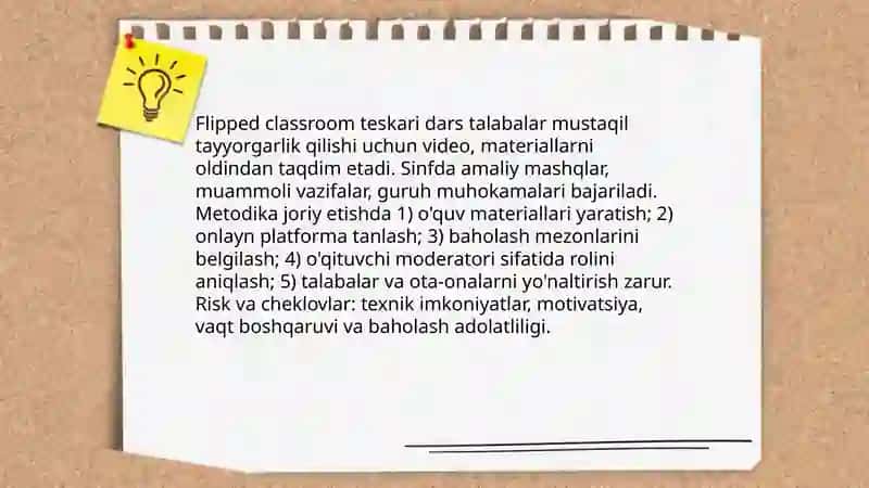 Blended learning (gibrid ta’lim) va darslarni integratsiya qilish 4