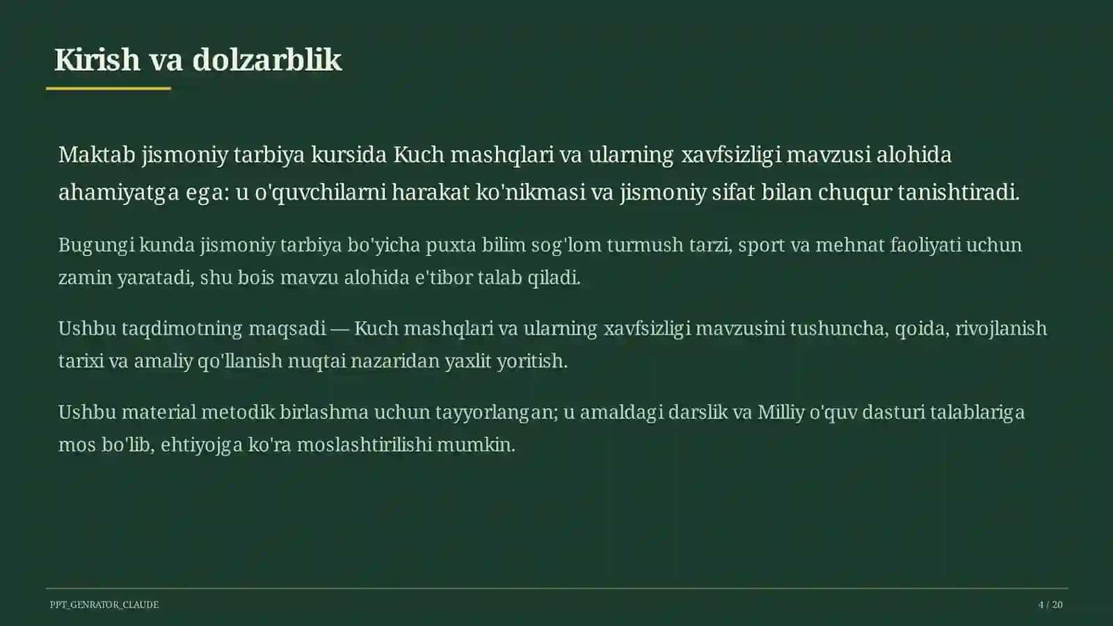 Kuch mashqlari va ularning xavfsizligi (8-sinf) 4
