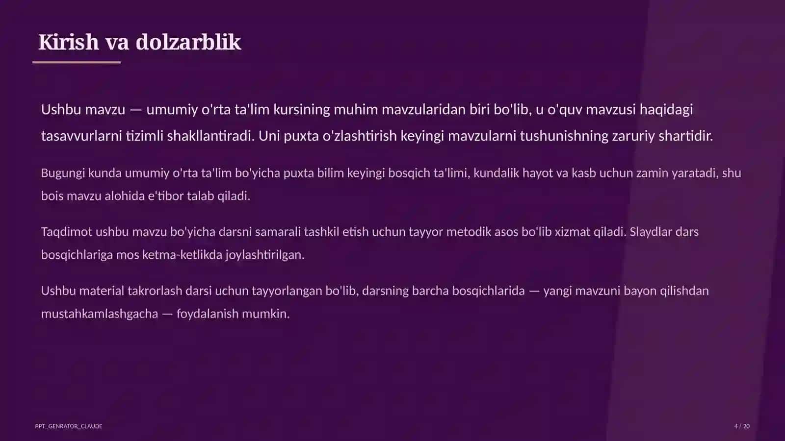 Algebra va geometriyani yagona "Matematika" fani sifatida o'qitish: yangi yondashuv (2026) 4