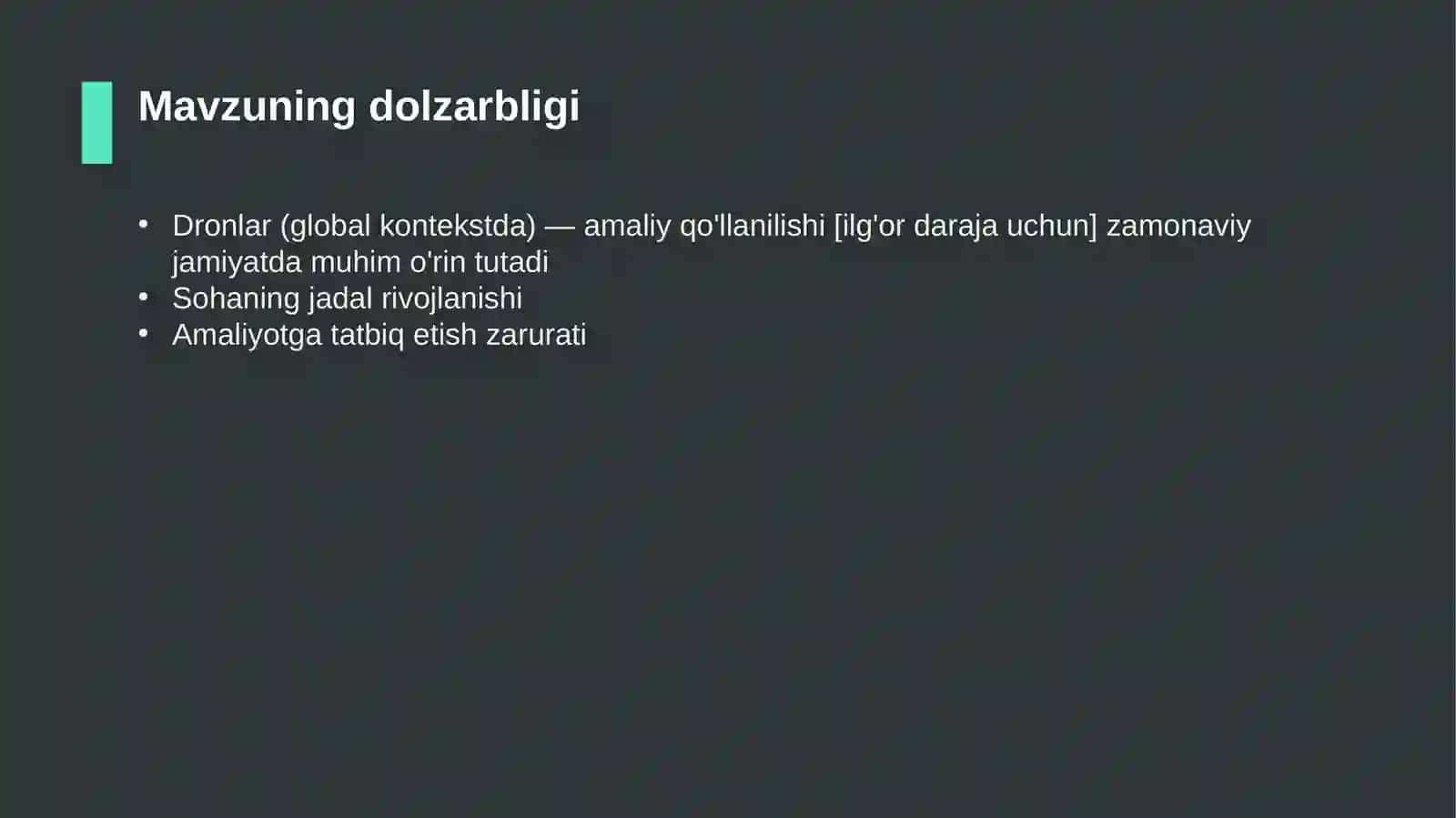 Dronlar (global kontekstda) — amaliy qo'llanilishi [ilg'or daraja uchun] 4
