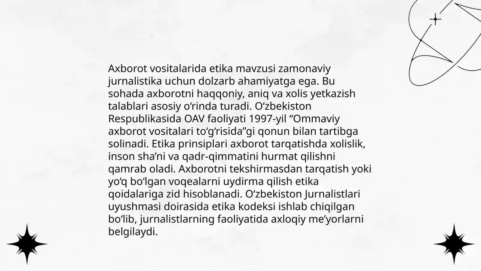 Ommaviy axborot vositalarida axborot tarqatish madanyati 4