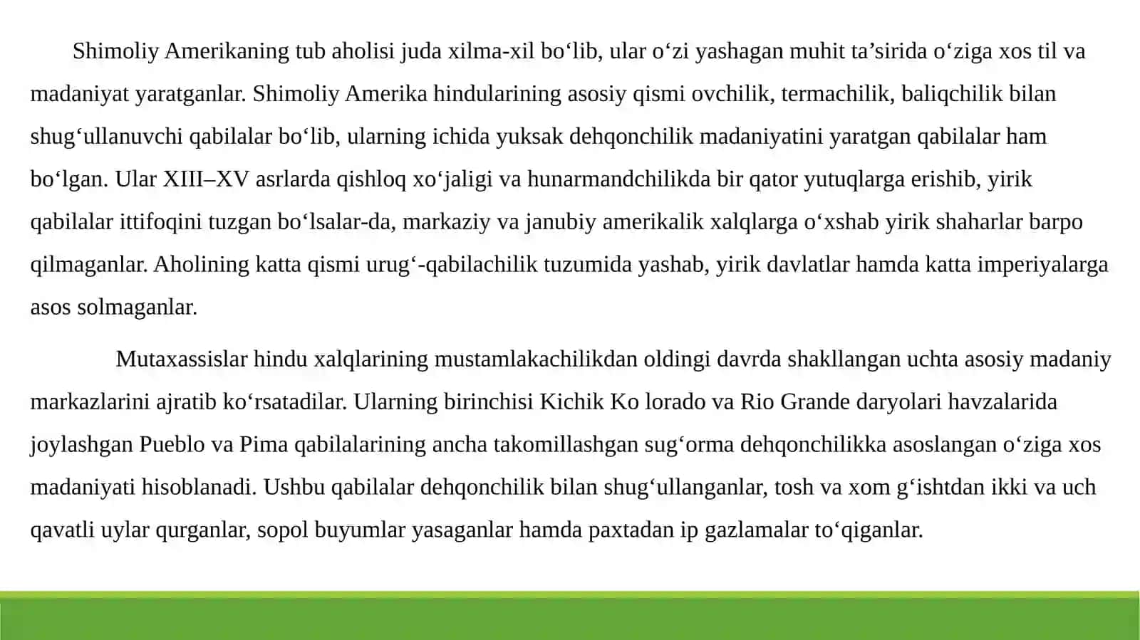 O‘rtaasrlarda Amerika xalqlari 4