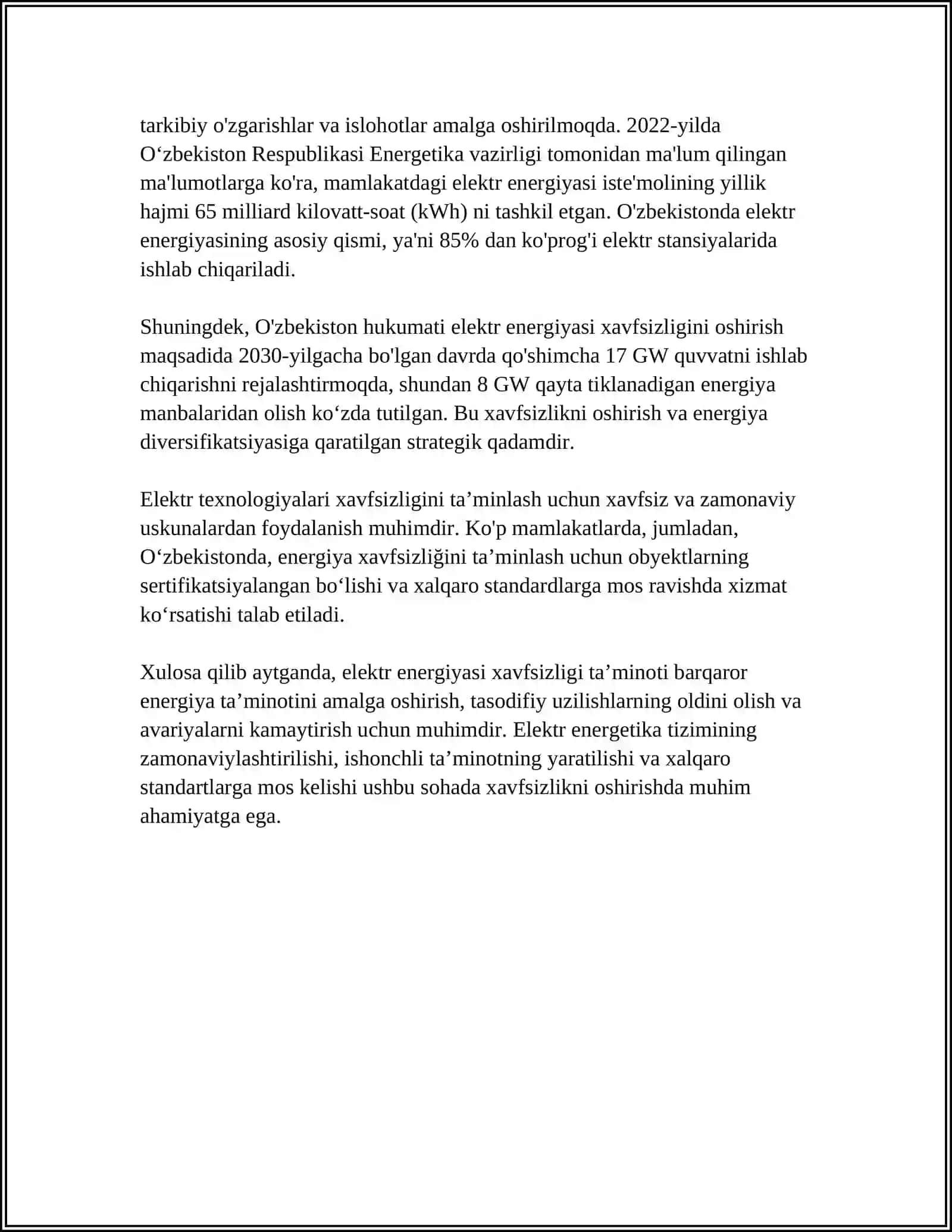 KATTA ENERGIYA VA BOSIM BILAN ISHLOVCHI USKUNA VA QURILMALARNI ISHLATISHDAGI XAVFSIZLIK TALABLARI 4