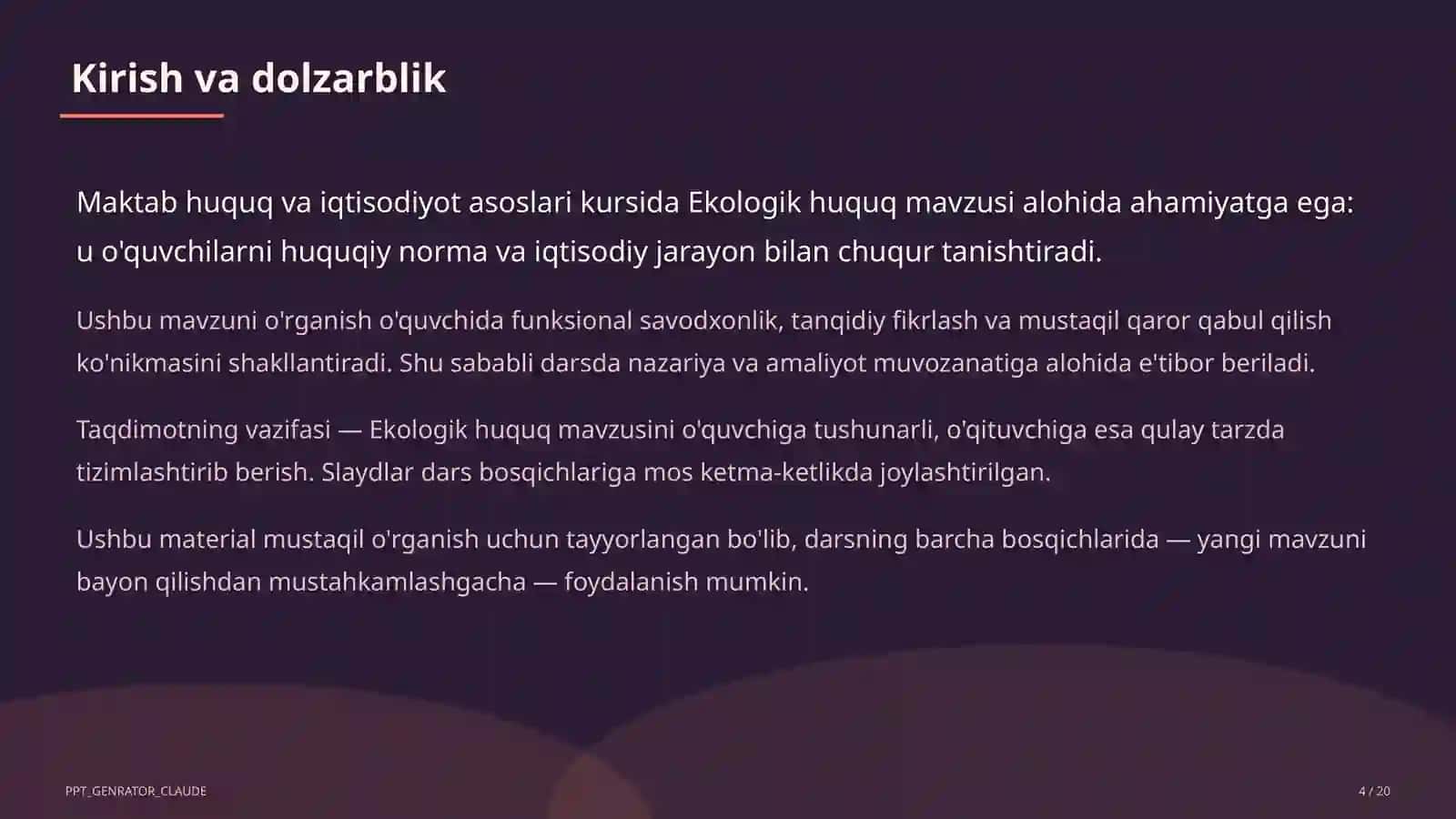 Ekologik huquq (11-sinf) 4