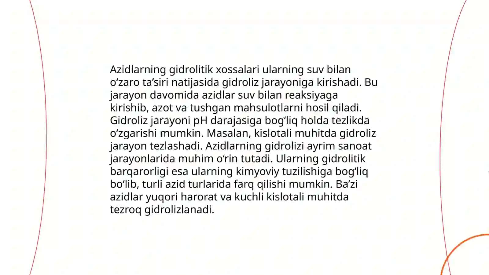 Azidlarning kimyoviy tarkibi 4