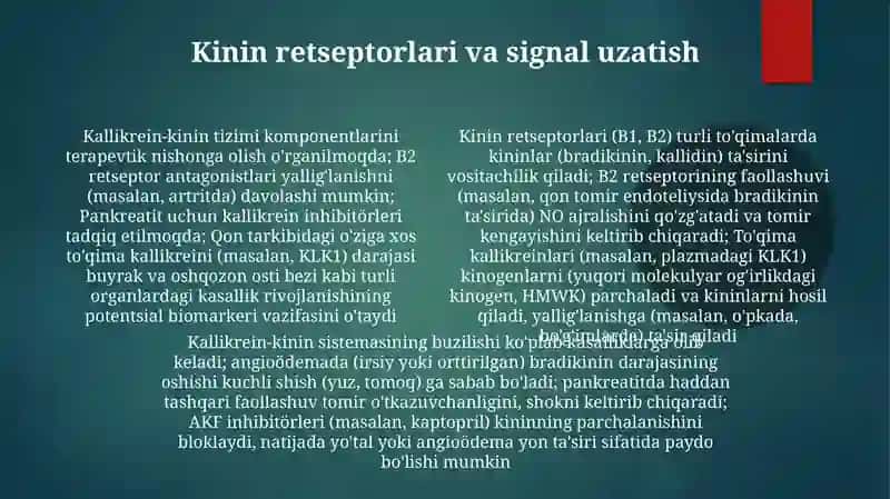 Kallikrein kinin tizimi klinik ahamiyati 4