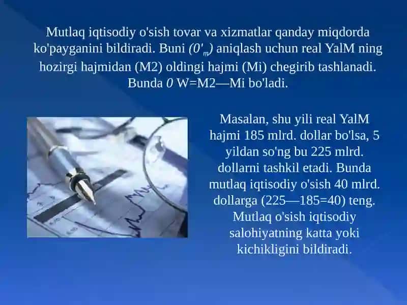 Iqtisodiyo'sishning umumiy tavsifi 4