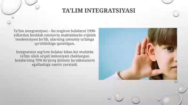 Eshitish qobiliyati cheklangan bolalar uchun ta'limni tashkil etish turlari 4