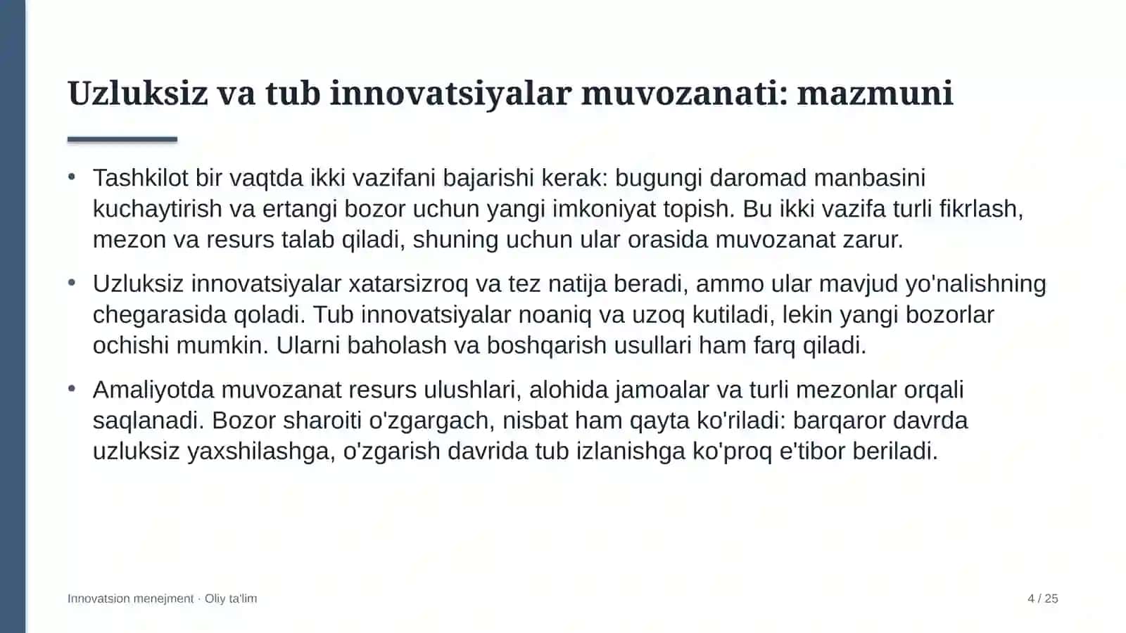 Bulutli xizmatlar provayderlarida uzluksiz va tub innovatsiyalar muvozanatini boshqarish 4