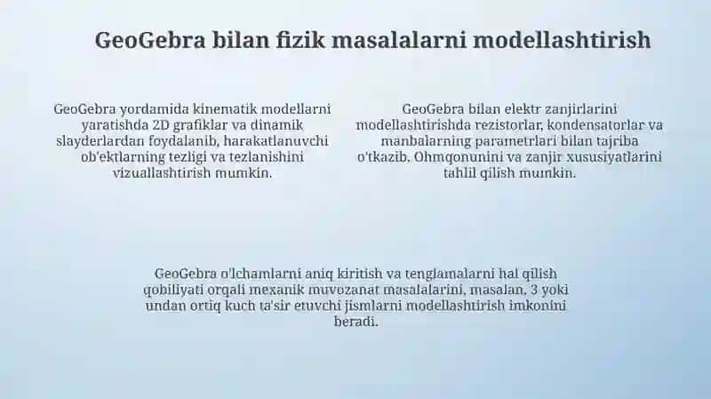 Kompyuter modellashtirish vositalari bilan fizika masalalarini yechish 4