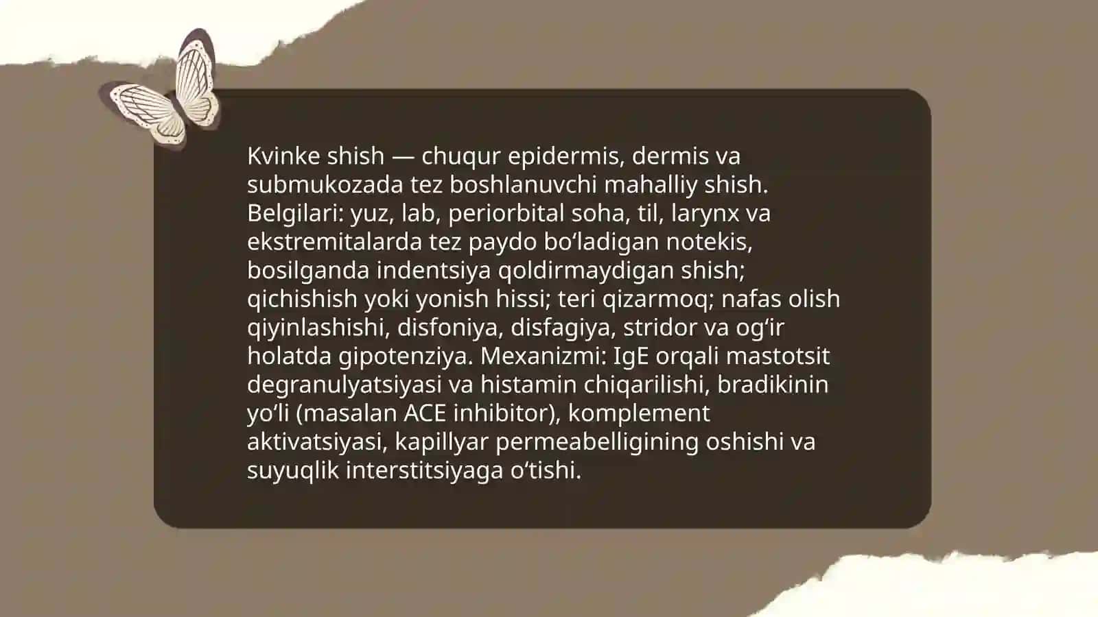 Anafelaktik shok va kvinke shishida yordam ko‘rsatish 4