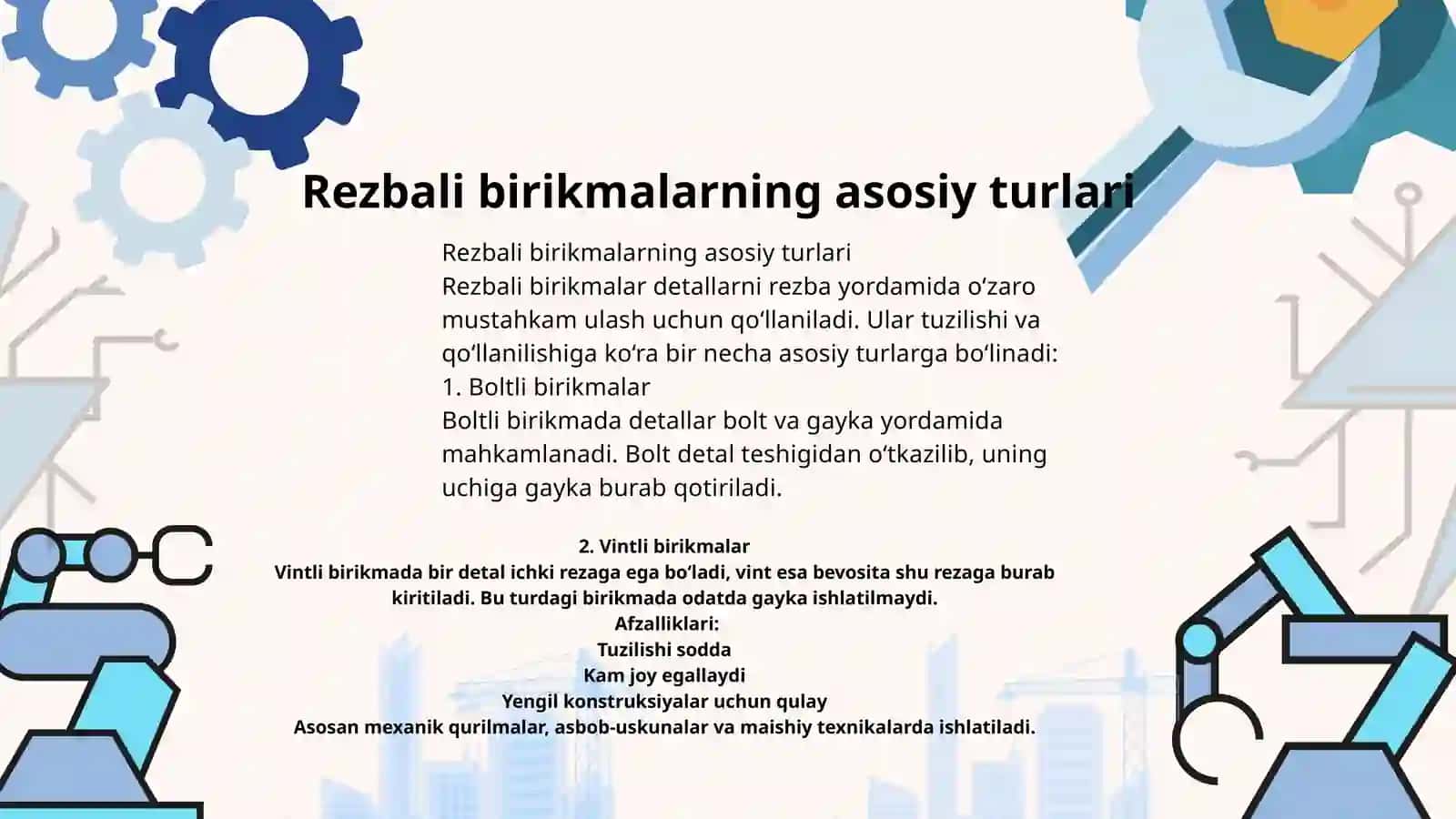 Rezbali birikmalarni stirakril bilan tiklash 4