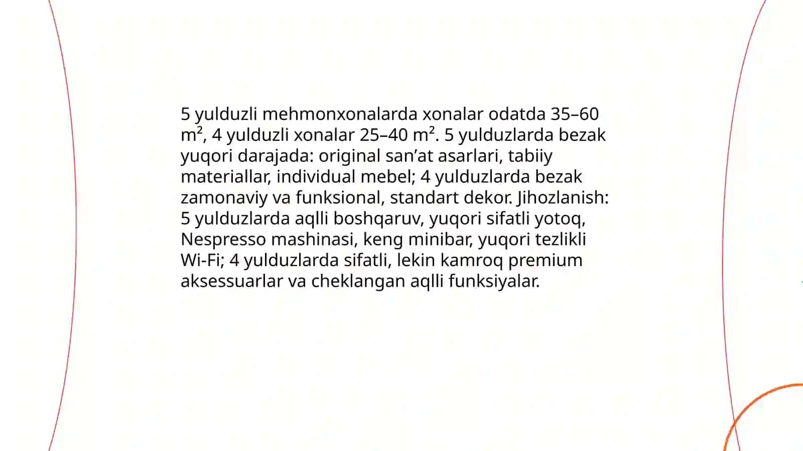 4 yoki 5 yulduzli mehmonxonalar farqi. 4