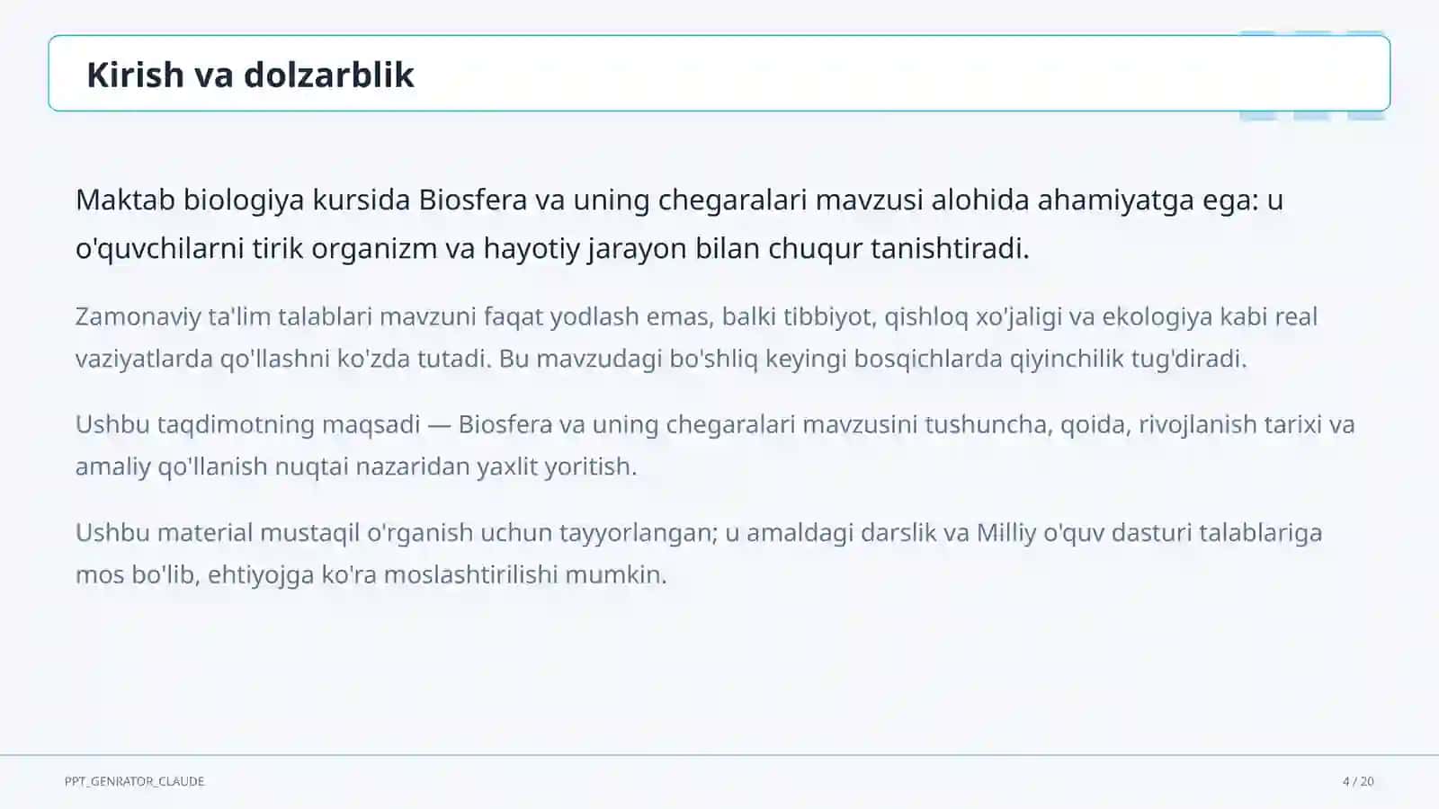 Biosfera va uning chegaralari (10-sinf) 4