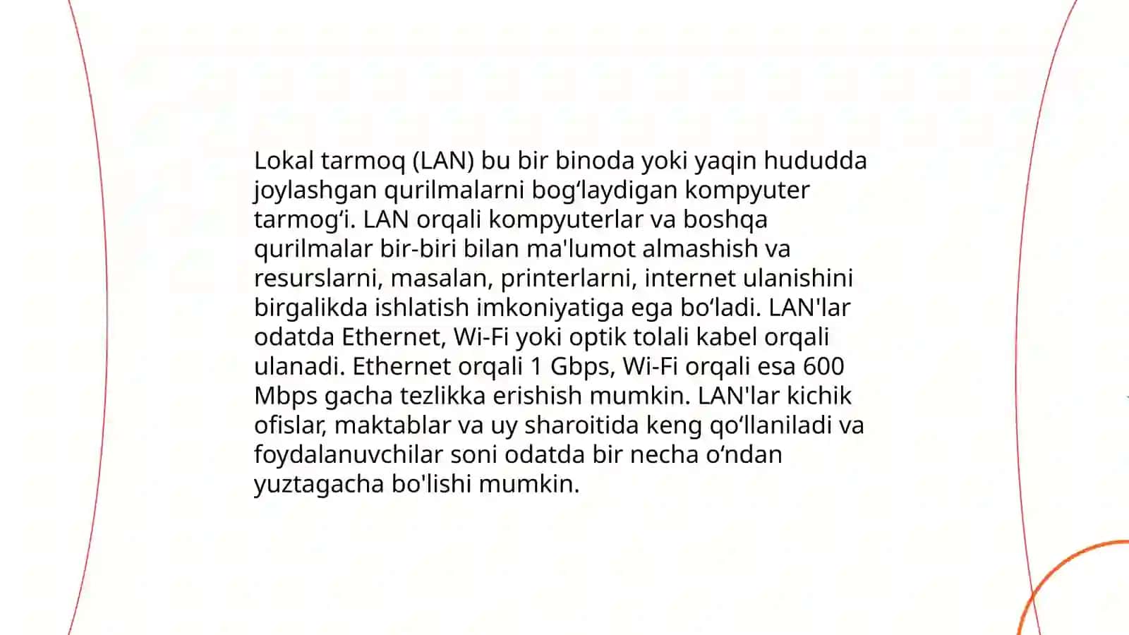 Kompyuter tarmoqlari tushunchasi va turlari 4