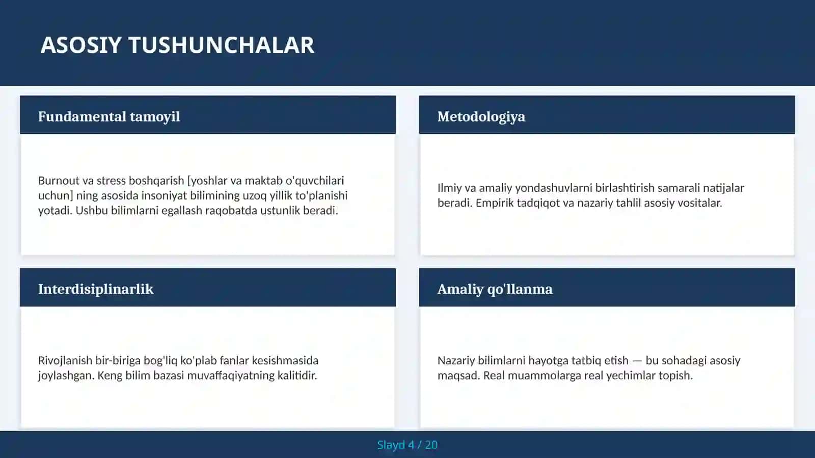 Burnout va stress boshqarish [yoshlar va maktab o'quvchilari uchun] 4
