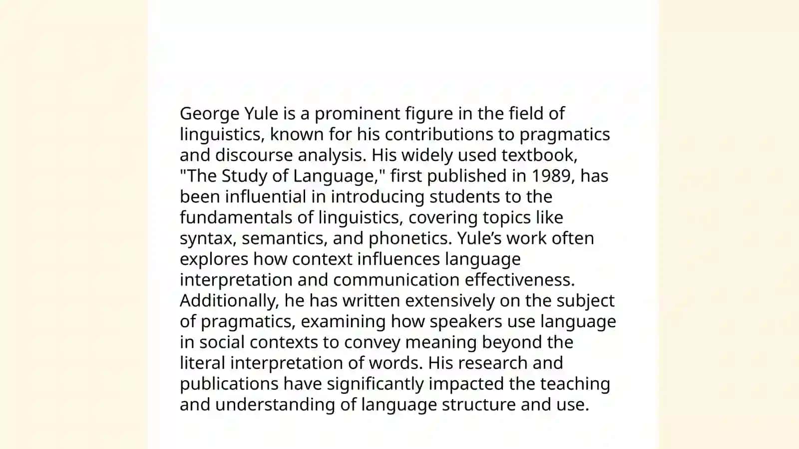 George Yule: Hayot va faoliyati 4