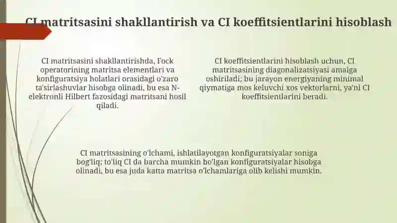 Konfiguratsion ozaro taʼsir usuli 4