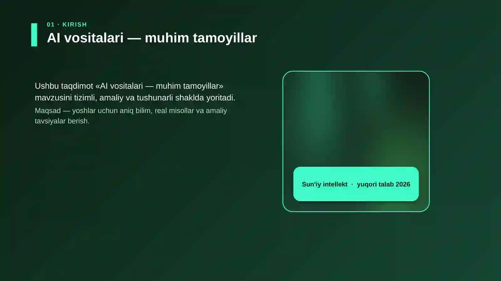 AI vositalari — muhim tamoyillar 4