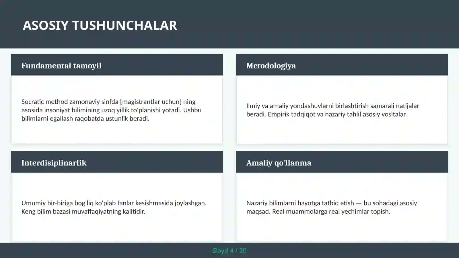 SOCRATIC METHOD ZAMONAVIY SINFDA [MAGISTRANTLAR UCHUN] 4
