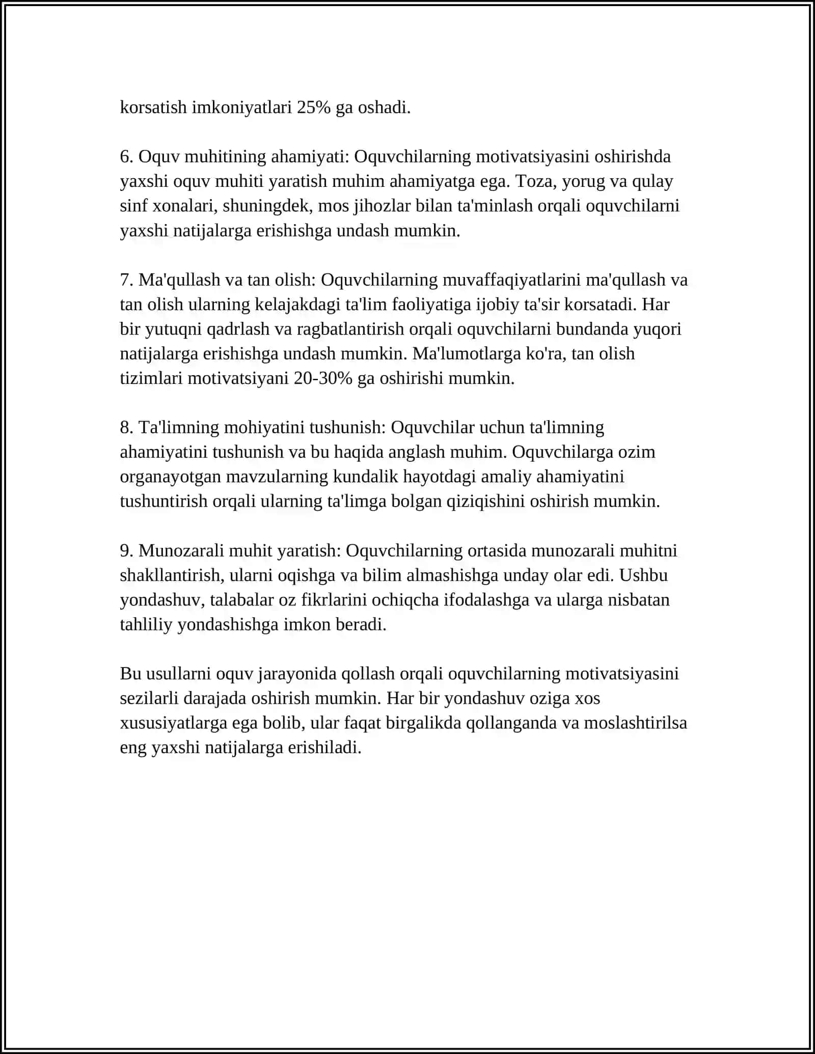 XOTIRANI OʻQISH FAOLYATIDA RIVOJLANTRISH 4