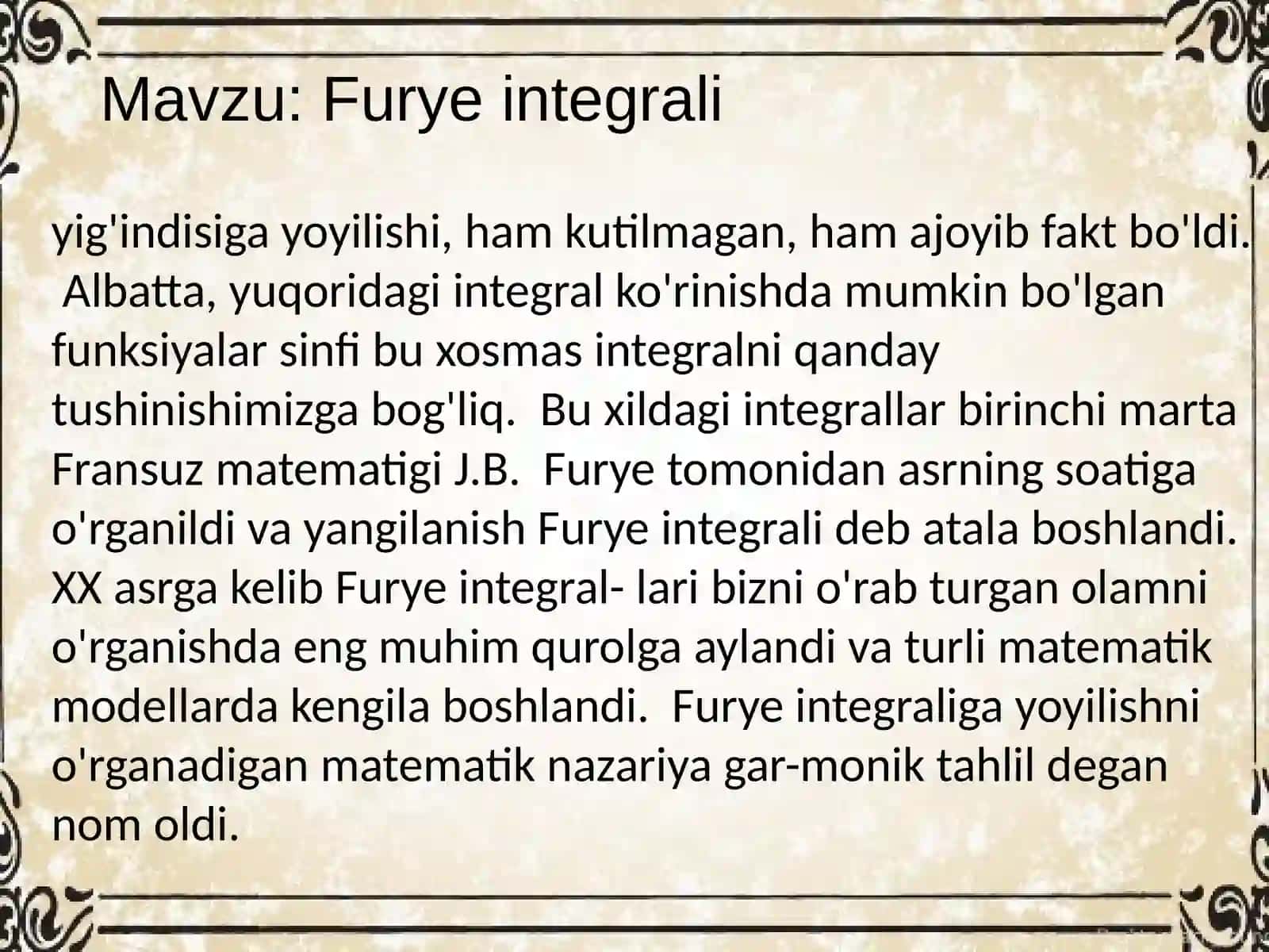 Furye integrali 4