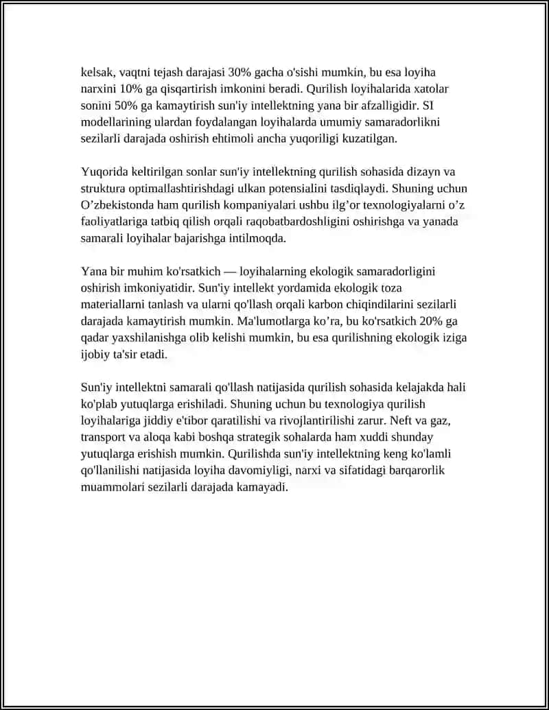QURILISH SOHASIDA SUNIY INTELLEKTNING QOLLANISHI 4