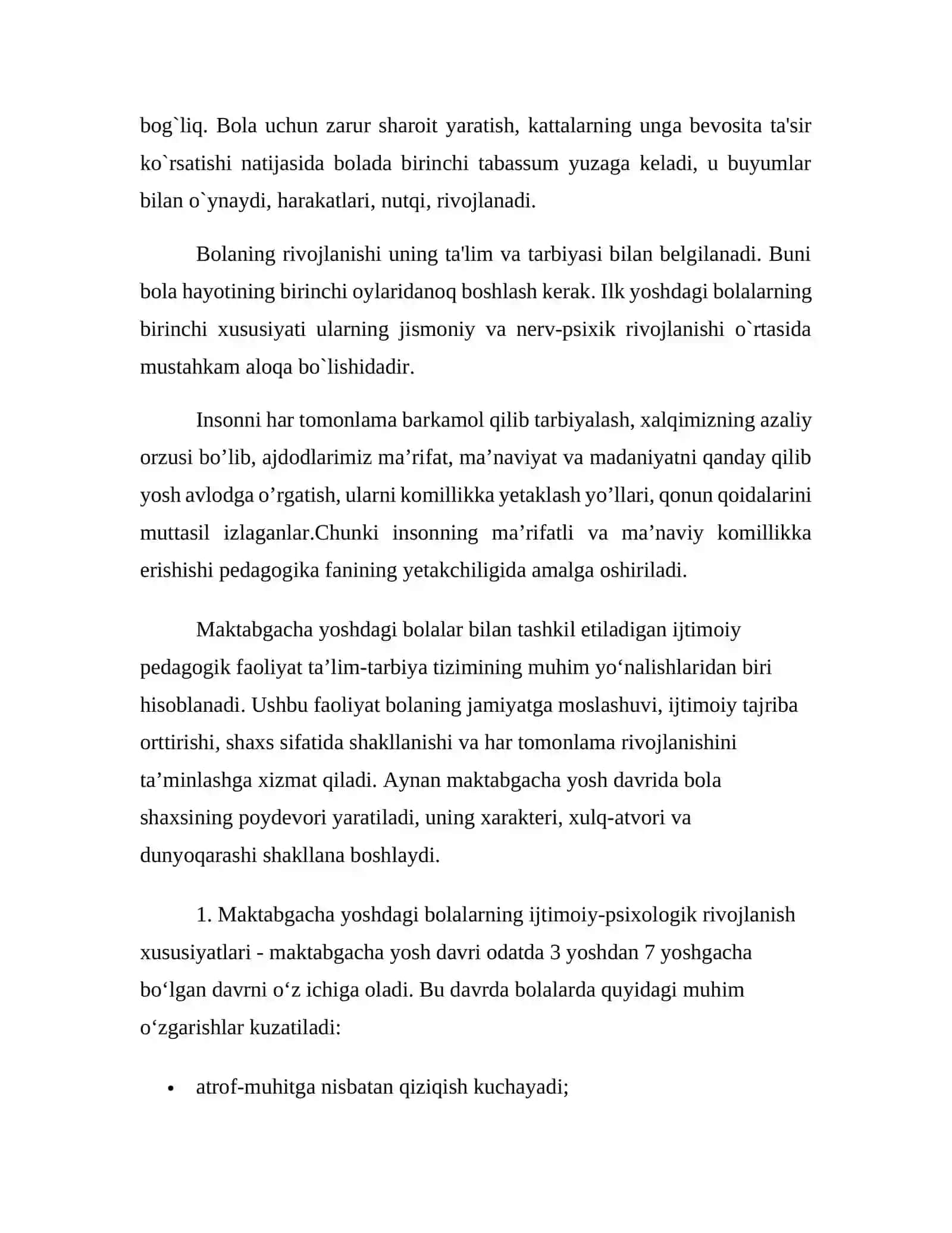 MAKTABGACHA YOSHDAGI BOLALAR BILAN TASHKIL ETILADIGAN IJTIMOIY PEDAGOGIK FAOLIYAT 4