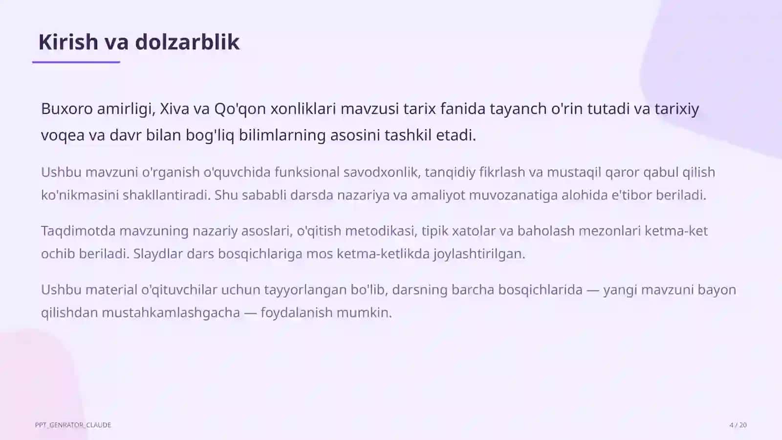 Buxoro amirligi, Xiva va Qo'qon xonliklari (8-sinf) 4